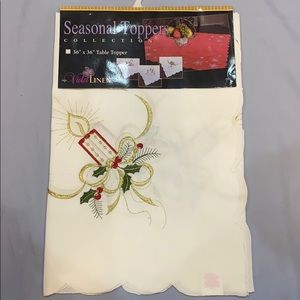 White Christmas Seasonal Table Topper